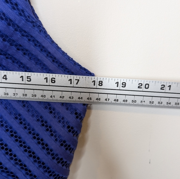 Mossimo Sleeveless Purple Fit n Flare Textured V Neck Dress Women XL - Picture 5 of 10